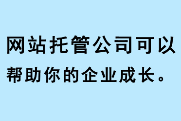 網(wǎng)站托管公司可以幫助你的企業(yè)成長
